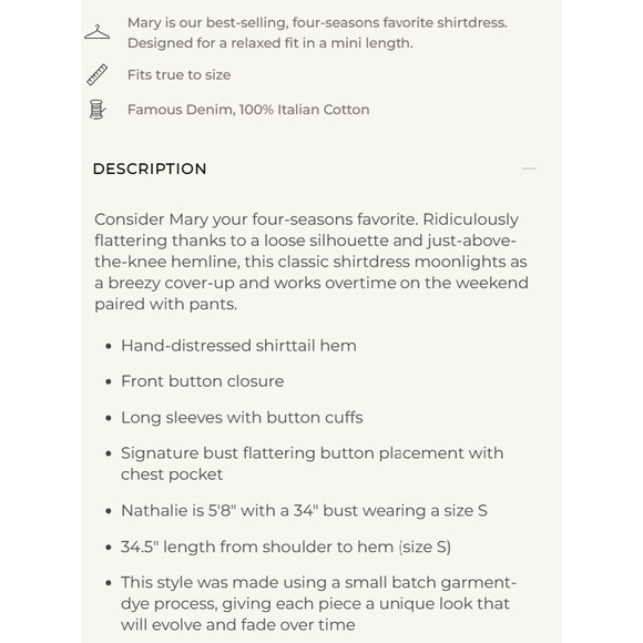 Frank & Eileen MARY 100% Cotton Famous Denim Shirtdress Dress in Hot Pink L $328 - Picture 9 of 13